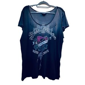 Harley Davidson ~ Artistry in Iron Shirt ~ Size 2X ~ Black/Gray
